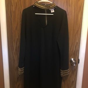 Jeweled Choker Dress K Jordan Black/Gold Size Lrg